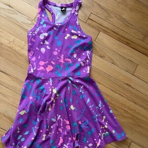 PixieLane Purple Pink Blue Splatter Paint Girls Dress Size 8